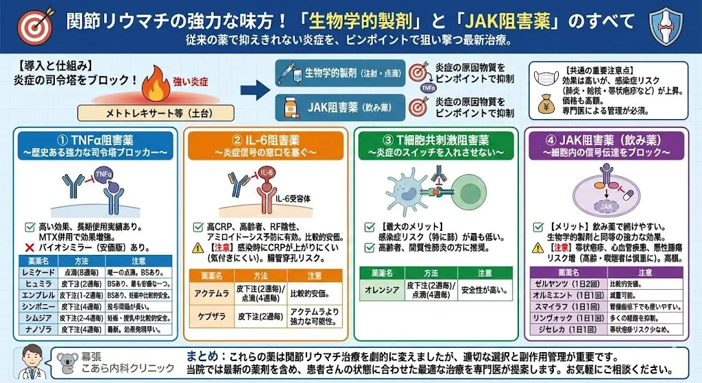 生物学的製剤とJAK阻害薬 | こあら内科クリニック